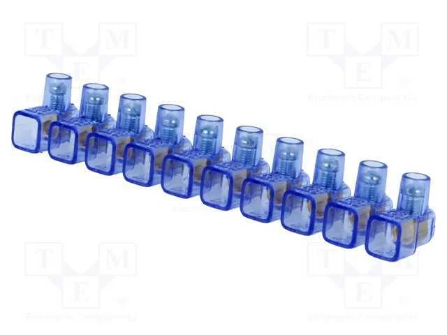Bloco terminal, terminal parafusado, 1,5mm2, 450V.