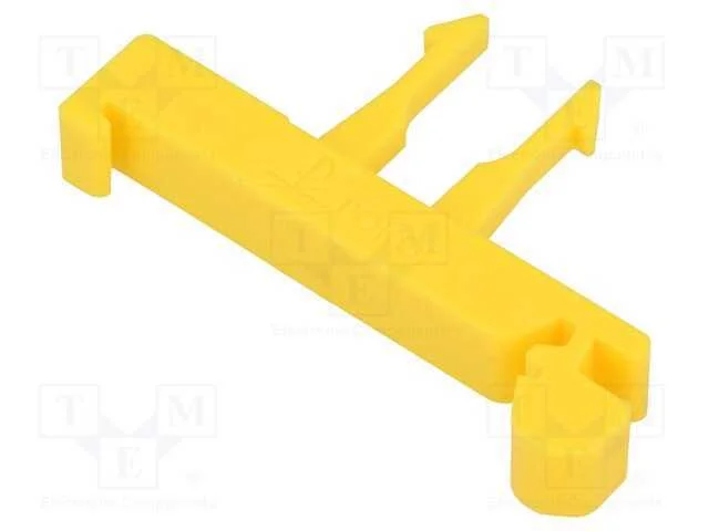 Pega de fixação, para trilho DIN,trinco, amarelo,.