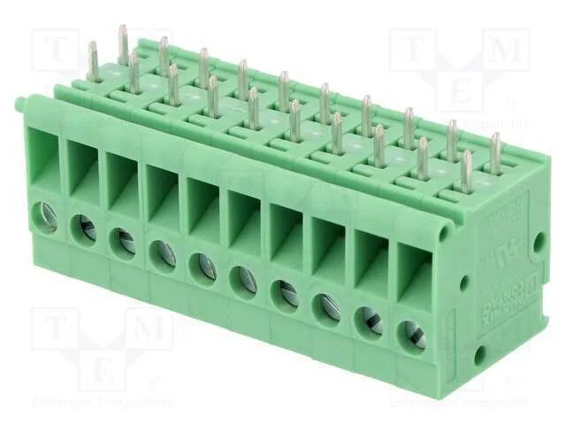 PCB bloco terminal, angulares 90, 5mm, faixas: 1,.