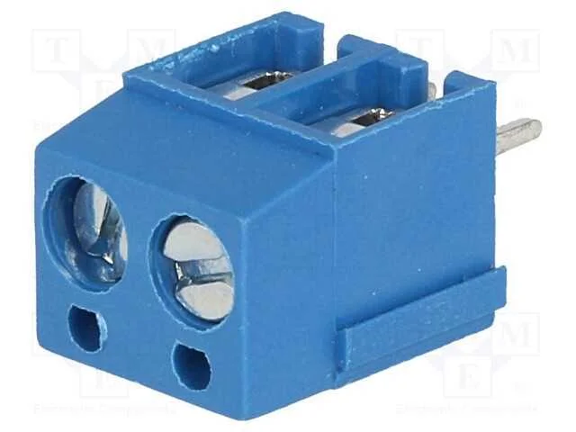 PCB bloco terminal, angulares 90, 5mm, faixas: 2,.