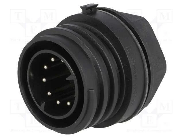 Conector: redondos, tomada, macho, PIN: 10, rosca.