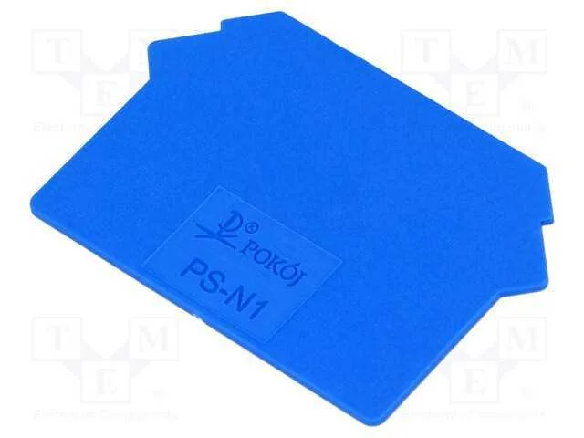 Placa extrema, azul, Larg: 1mm, poliamida, -25÷12.