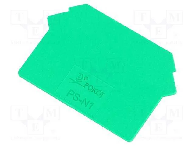 Placa extrema, verde, Larg: 1mm, poliamida, -25÷1.
