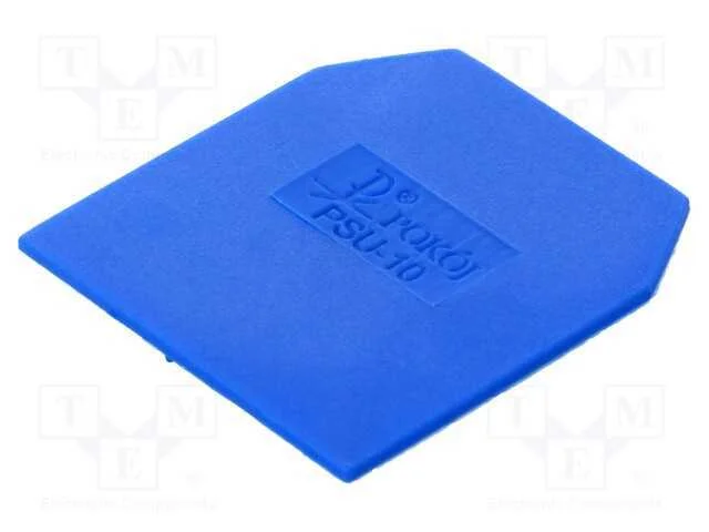 Placa extrema/ de separação, azul, Larg: 1mm, pol.