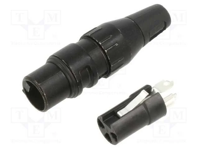 Ficha, Xlr, Fêmea, Pin: 3, Simples, com Cabo, Solda, Prateado, 50v