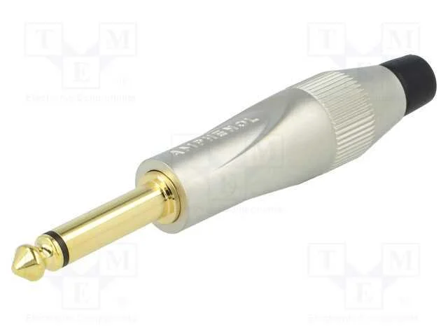 Ficha, Jack 6,3mm, Macho, Mono, Faixas: 2, Simples, com Cabo, Solda