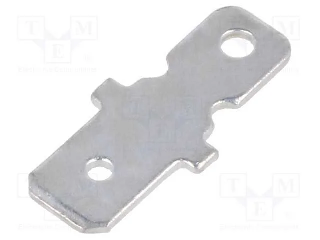 Conetor: plano, 6,3mm, 0,8mm, fêmea, aço, estanha.