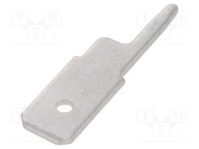 Conetor: plano, 6,3mm, 0,8mm, fêmea, THT, aço, es.