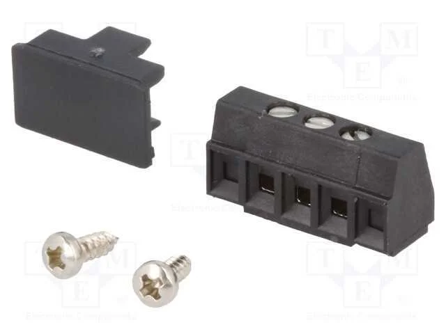 Pcb Bloco Terminal, Angulares 90, 3,81mm, Faixas: 3, 1,5mm2, 8a