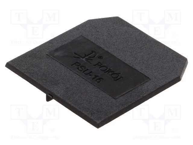 Placa extrema/ de separação, preta, Larg: 1,5mm, .