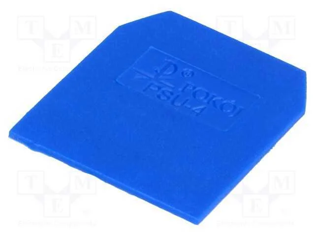 Placa extrema/ de separação, azul, Larg: 1mm, pol.
