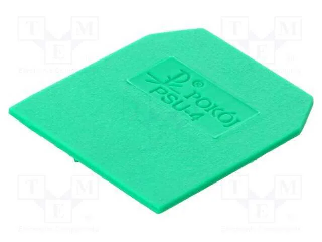 Placa extrema/ de separação, verde, Larg: 1mm, po.
