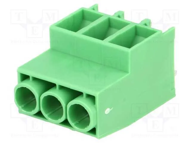 PCB bloco terminal, angulares 90, 6,35mm, faixas:.