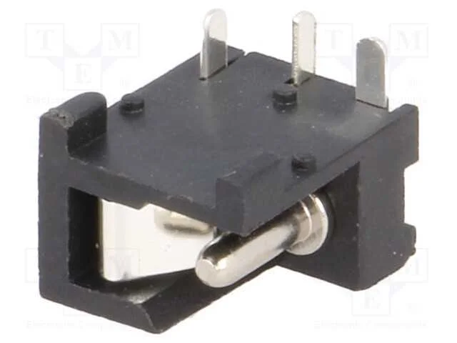 Tomada, de alimentação DC, macho, 5,5/2,1mm, 5,5m.