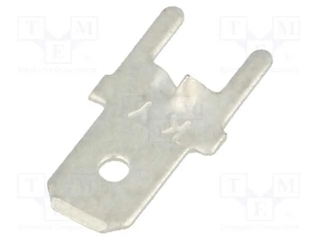 Conetor: plano, 4,8mm, 0,5mm, fêmea, THT, latão, .