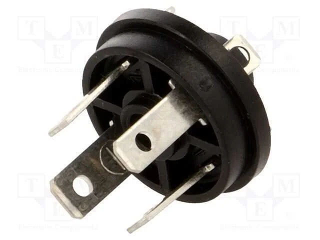 Conector: de Válvulas, Tomada, Formato C, 9,4mm, Macho, Pin: 4, 6a