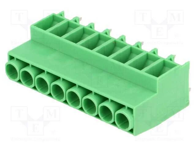 Pcb Bloco Terminal, Angulares 90, 6,35mm, Faixas: 8, para Pcb