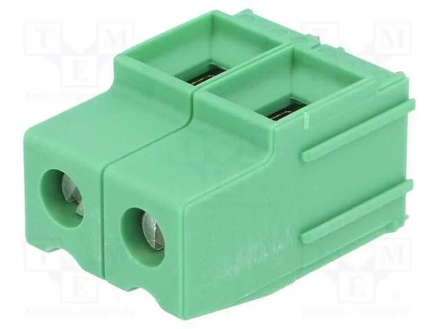 PCB bloco terminal, angulares 90, 10,16mm, faixas.
