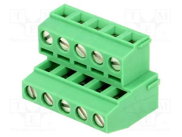 PCB bloco terminal, angulares 90, 5,08mm, faixas:.