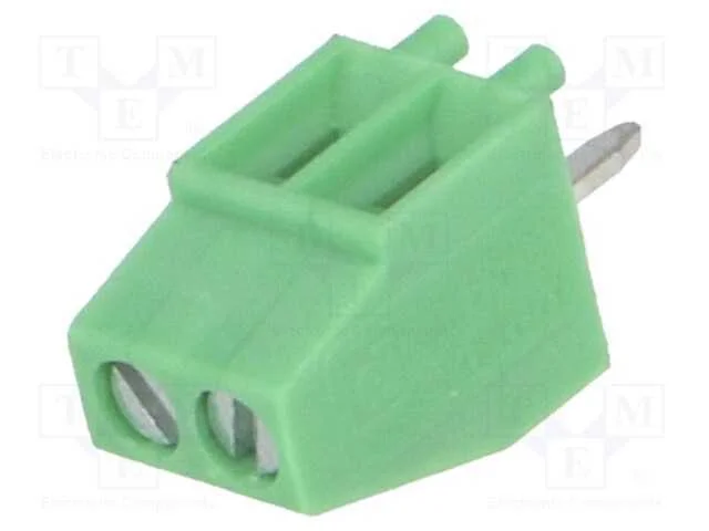 Pcb Bloco Terminal, Angulares 90, 2,54mm, Faixas: 2, para Pcb