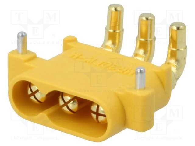 Tomada, de Alimenta&ccedil;&atilde;o Dc, Mr30, Macho, Pin: 3, para Pcb, Tht, 15a
