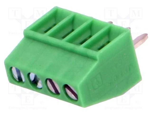 Pcb Bloco Terminal, Angulares 90, 2,54mm, Faixas: 4, para Pcb