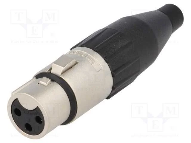 Ficha, Xlr, Fêmea, Pin: 3, Simples, com Cabo, Solda, Estanhado, 133v