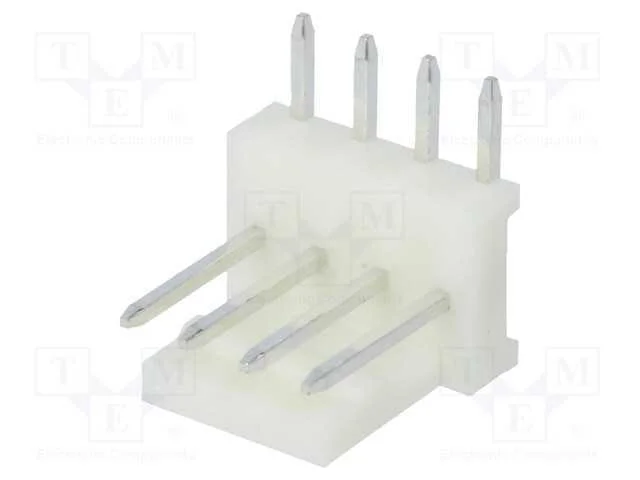 Tomada, fio-placa, macho, PIN: 4, 2,54mm, THT, MA.