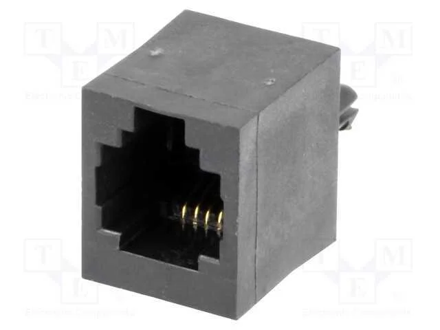 Tomada, Rj11, Pin: 4, Sistema: 6p4c, Tht, Simples