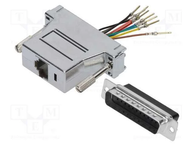 Passo: Adaptador, D-Sub 25pin Masculino,Rj45 Tomada