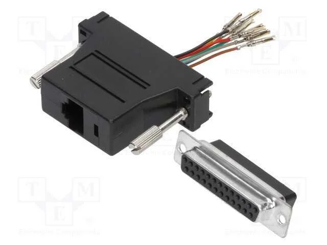 Passo: Adaptador, D-Sub 25pin Feminino,Rj45 Tomada
