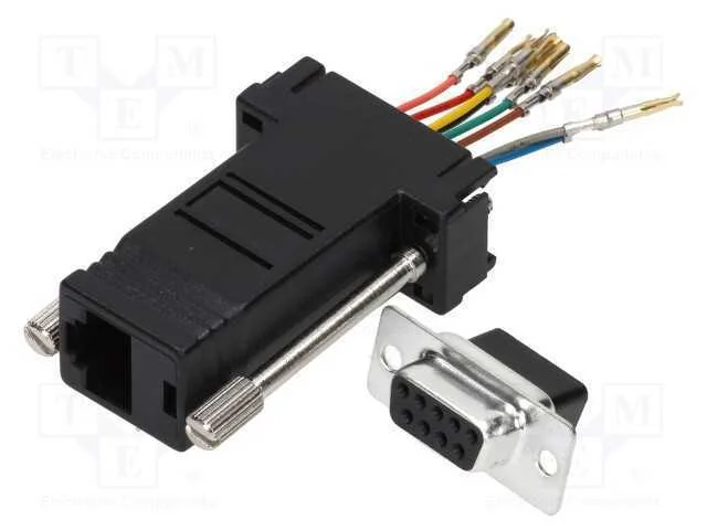 Passo: Adaptador, D-Sub 9pin Feminino,Rj45 Tomada