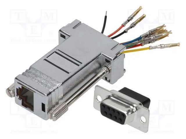 Passo: Adaptador, D-Sub 9pin Feminino,Rj45 Tomada
