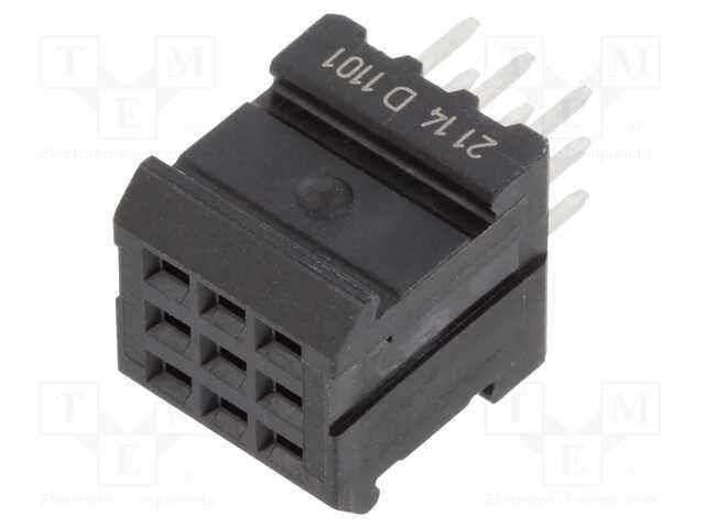 Conector: Placa-Placa, Fêmea, Pin: 9, Har-Modular, Tht, Simples