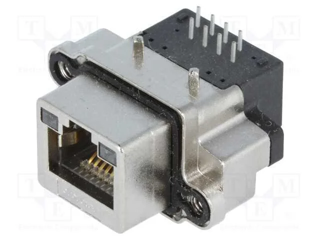 Tomada, RJ45, IP68, para painel, THT, angulares 90