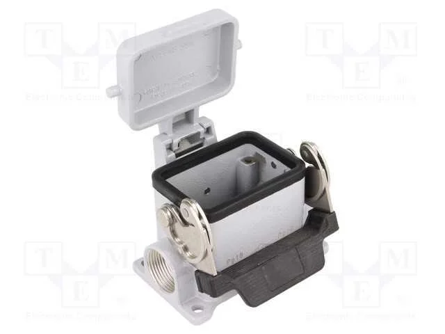 Conector: HDC, tamanho 44.27, com tampa, Bloqueio.