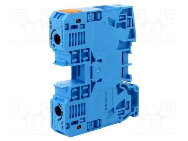Conector: de Carril, 285, 6÷35mm2, Faixas: 1, Braçadeiras: 2, Azul