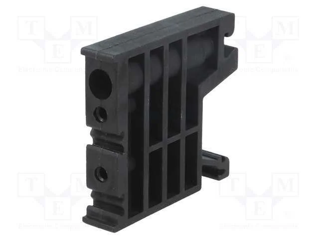 Suporte, preta, Larg: 10mm, poliamida, TS35, -25÷.
