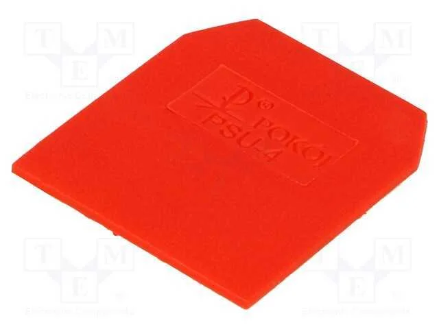 Placa extrema/ de separação, vermelho, Larg: 1mm,.
