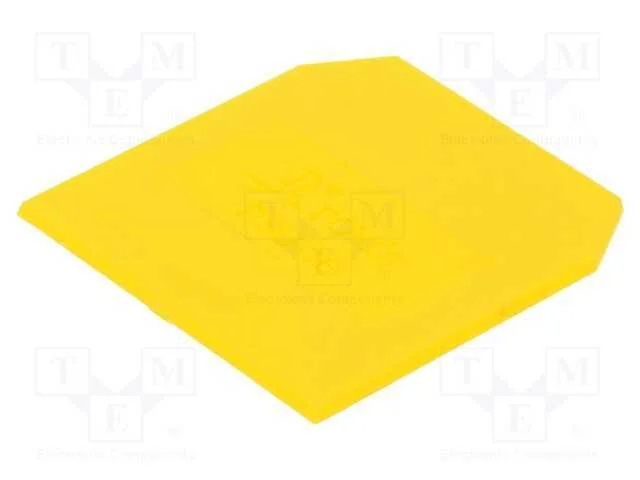 Placa extrema/ de separação, amarelo, Larg: 1mm, .