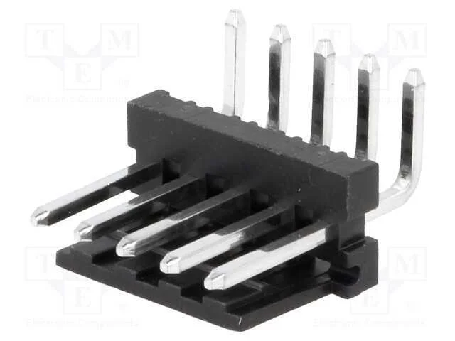 Tomada, fio-placa, macho, PIN: 5, 3,96mm, THT, MA.