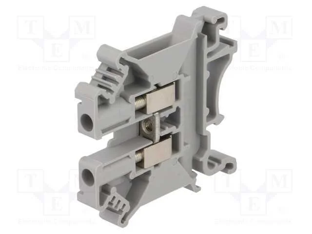 Conector: de Carril, 0,2÷4mm2, Faixas: 1, Braçadeiras: 2, Cinzenta