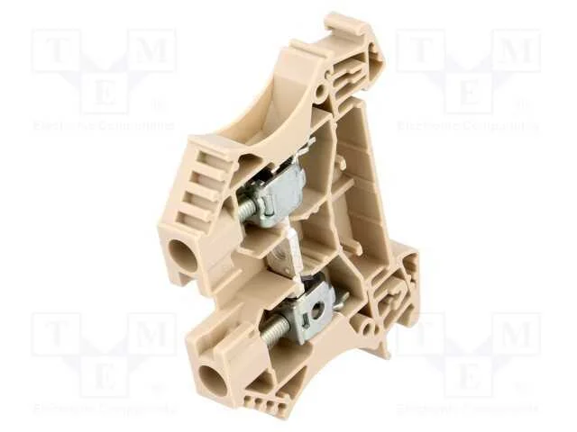 Conector: de Carril, 6mm2, Faixas: 1, Braçadeiras: 2, Bege, Wemid
