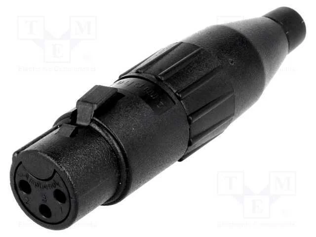 Ficha, Xlr, Fêmea, Pin: 3, Simples, com Cabo, Solda, Estanhado, 133v