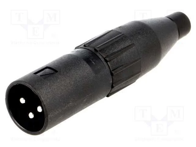 Ficha, Xlr, Macho, Pin: 3, Simples, com Cabo, Solda, Contatos: Latão