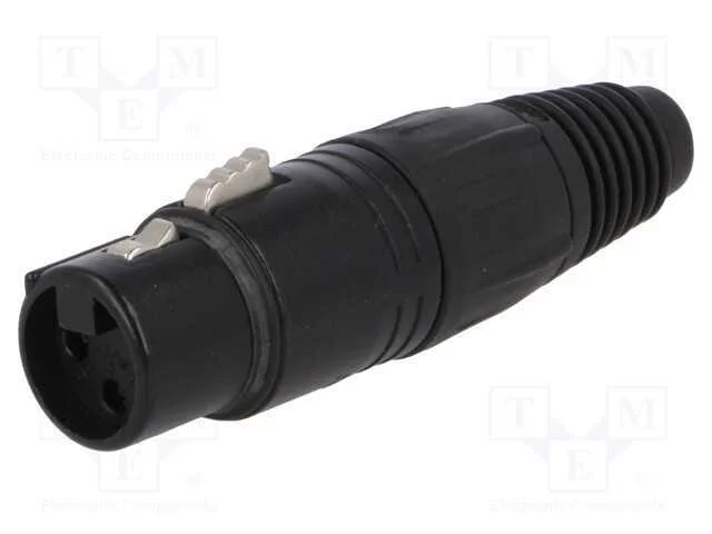 Ficha, Xlr, Fêmea, Pin: 3, Simples, com Cabo, Solda, 16a, 3,5÷8mm, X