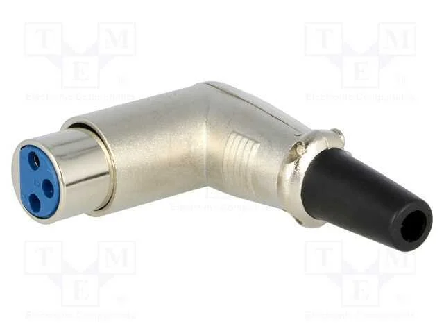 Ficha, Xlr, Fêmea, Pin: 3, Angulares 90, com Cabo