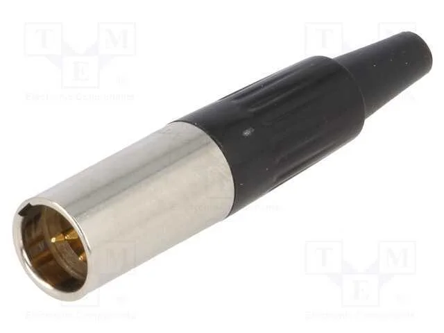 Ficha, Xlr Mini, Macho, Pin: 4, com Cabo, Solda, 5a, 0,5mm2, Simples