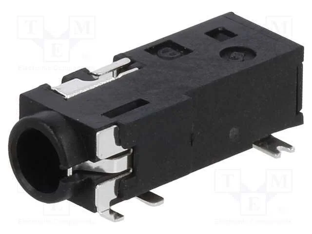 Tomada, Jack 3,5mm, Fêmea, Stereo,Com Interruptor Duplo, Smt