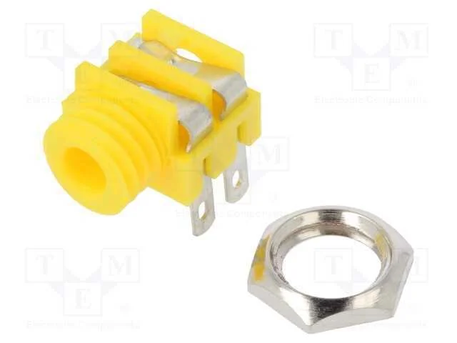 Tomada, Jack 3,5mm, Fêmea, Mono, Faixas: 2, Angulares 90, Solda